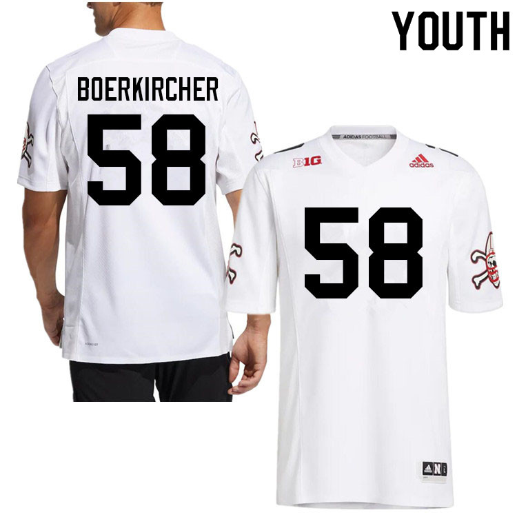 Youth #58 Ian Boerkircher Nebraska Cornhuskers College Football Jerseys Sale-Strategy
